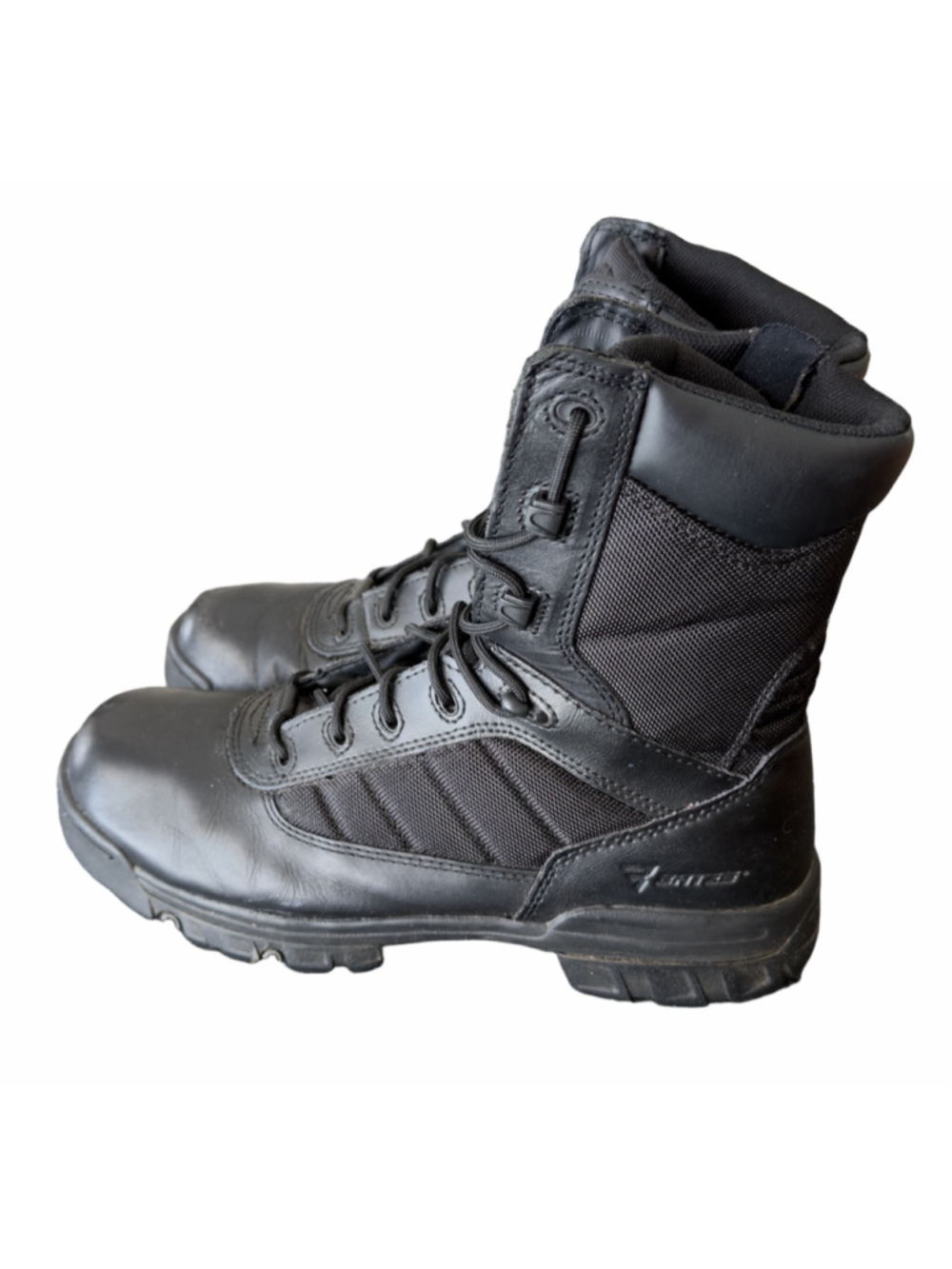 Bates Men's 8" Ultra-Lite Tactical Sport Side-Zip Work Boots – Black Size 11.5